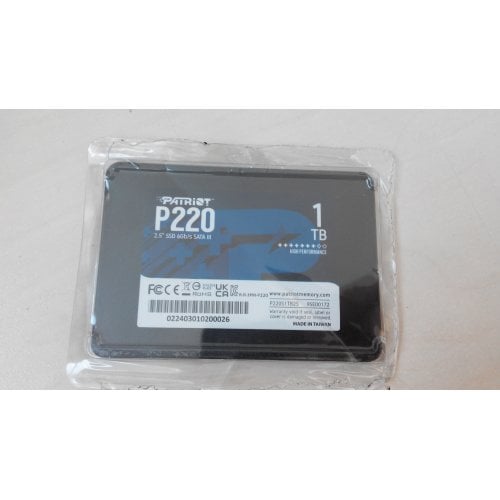 Купить Уценка ssd-диск Patriot P220 TLC 1TB 2.5" (P220S1TB25) (Без упаковки, 701363) с проверкой совместимости: обзор, характеристики, цена в Киеве, Днепре, Одессе, Харькове, Украине | интернет-магазин TELEMART.UA фото