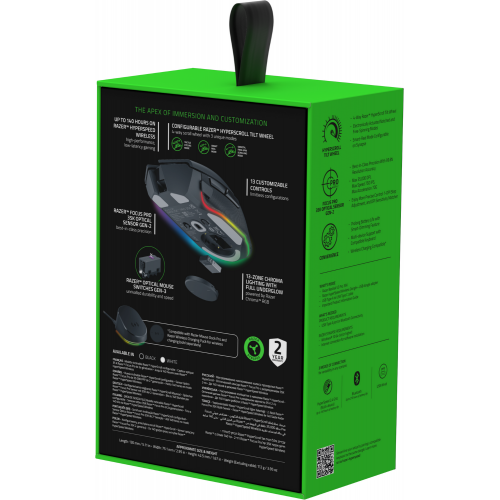 Купить Мышка Razer Basilisk V3 Pro 35K Wireless (RZ01-05240100-R3G1) Black - цена в Харькове, Киеве, Днепре, Одессе
в интернет-магазине Telemart фото