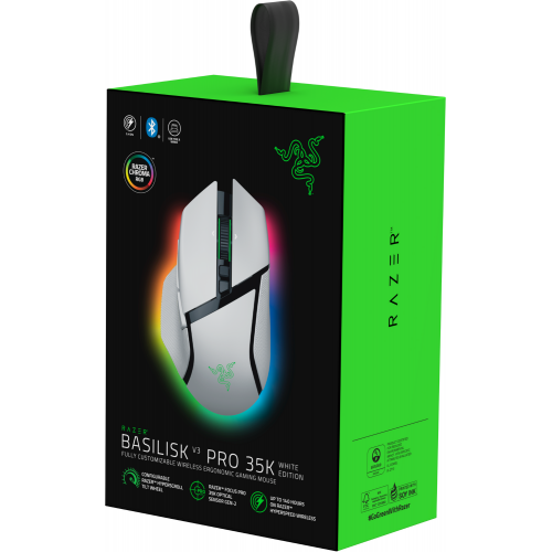 Купить Мышка Razer Basilisk V3 Pro 35K Wireless (RZ01-05240200-R3G1) White - цена в Харькове, Киеве, Днепре, Одессе
в интернет-магазине Telemart фото