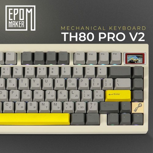 Купити Клавіатура EPOMAKER TH80 Pro V2 RGB Mechanical Wisteria Tactile Switch Hot-Swap (TH80-PROV2-W-WT) White - ціна в Києві, Львові, Вінниці, Хмельницькому, Франківську, Україні | інтернет-магазин TELEMART.UA фото