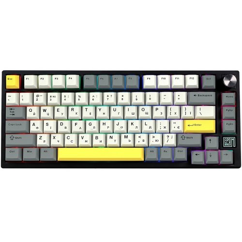 Купить Клавиатура EPOMAKER TH80 SE RGB Mechanical Flamingo Switch Hot-Swap (TH80-SE-B-F) Black - цена в Харькове, Киеве, Днепре, Одессе
в интернет-магазине Telemart фото