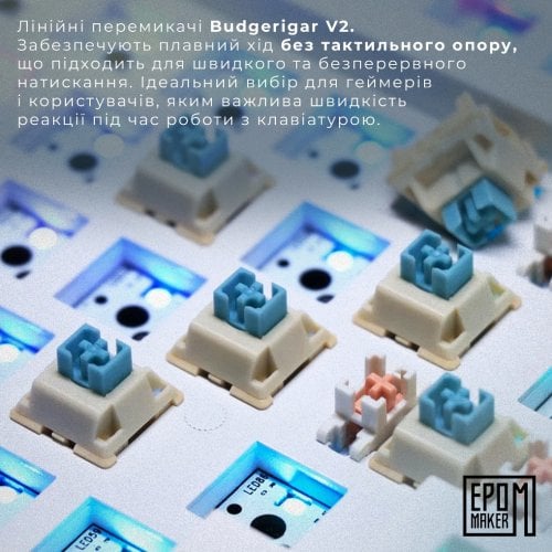 Купити Клавіатура EPOMAKER TH80 SE RGB Mechanical Budgerigar V2 Switch Hot-Swap (TH80-SE-B-BV2) Black - ціна в Києві, Львові, Вінниці, Хмельницькому, Франківську, Україні | інтернет-магазин TELEMART.UA фото