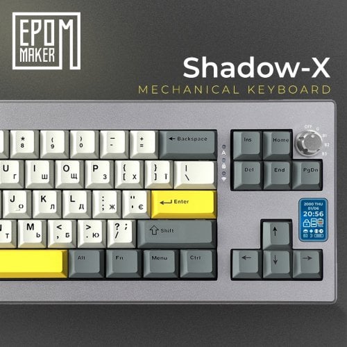 Купити Клавіатура EPOMAKER Shadow-X RGB Mechanical Flamingo Switch Hot-Swap (SHX-B-F) Black - ціна в Києві, Львові, Вінниці, Хмельницькому, Франківську, Україні | інтернет-магазин TELEMART.UA фото