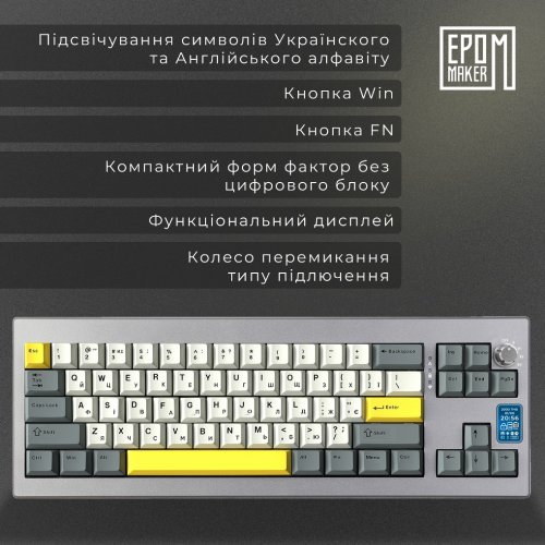 Купити Клавіатура EPOMAKER Shadow-X RGB Mechanical Flamingo Switch Hot-Swap (SHX-B-F) Black - ціна в Києві, Львові, Вінниці, Хмельницькому, Франківську, Україні | інтернет-магазин TELEMART.UA фото