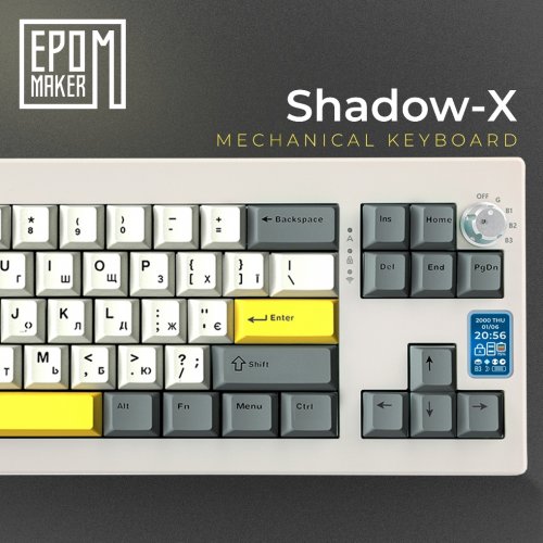 Купити Клавіатура EPOMAKER Shadow-X RGB Mechanical Wisteria Linear Switch Hot-Swap (SHX-W-WL) White - ціна в Києві, Львові, Вінниці, Хмельницькому, Франківську, Україні | інтернет-магазин TELEMART.UA фото