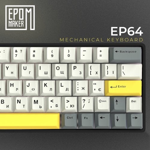 Купити Клавіатура EPOMAKER EP64 RGB Mechanical Mulan Switch Hot-Swap (EP64-B-M) Black - ціна в Києві, Львові, Вінниці, Хмельницькому, Франківську, Україні | інтернет-магазин TELEMART.UA фото