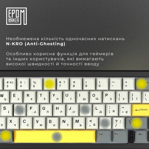 Купити Клавіатура EPOMAKER EK68 RGB Mechanical Budgerigar V2 Switch Hot-Swap (EK68-B-BV2) Black - ціна в Києві, Львові, Вінниці, Хмельницькому, Франківську, Україні | інтернет-магазин TELEMART.UA фото