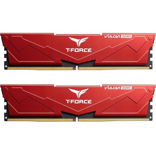 Купить ОЗУ Team DDR5 32GB (2x16GB) 6400MHz T-Force Vulcan Red (FLRD532G6400HC40BDC01) с проверкой совместимости: обзор, характеристики, цена в Киеве, Днепре, Одессе, Харькове, Украине | интернет-магазин TELEMART.UA фото