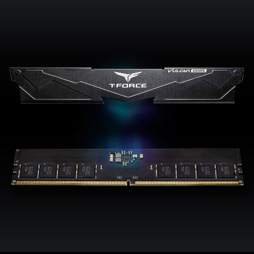 Фото ОЗП Team DDR5 32GB (2x16GB) 6400MHz T-Force Vulcan Black (FLBD532G6400HC40BDC01)