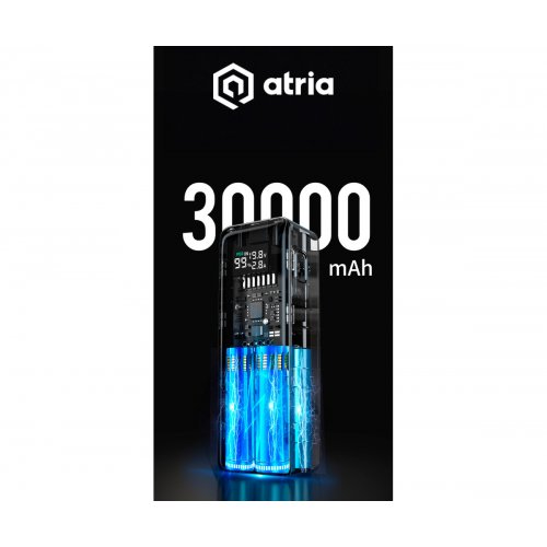 Купити Powerbank Atria WPD-160S 30000mAh 160W Black - ціна в Києві, Львові, Вінниці, Хмельницькому, Франківську, Україні | інтернет-магазин TELEMART.UA фото