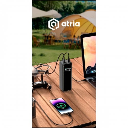 Купити Powerbank Atria WPD-160S 30000mAh 160W Black - ціна в Києві, Львові, Вінниці, Хмельницькому, Франківську, Україні | інтернет-магазин TELEMART.UA фото