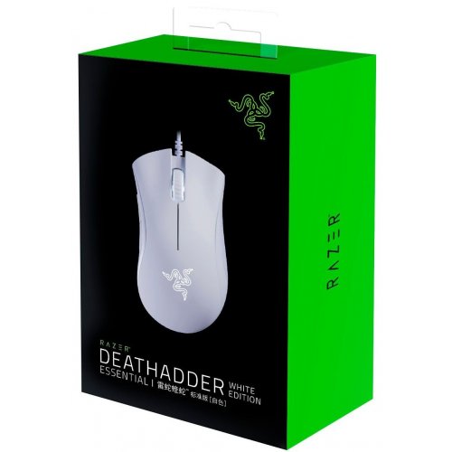 Купити Уцінка миша Razer DeathAdder Essential (RZ01-03850200-R3U1) White (вскрита упаковка, 702375) - ціна в Києві, Львові, Вінниці, Хмельницькому, Франківську, Україні | інтернет-магазин TELEMART.UA фото