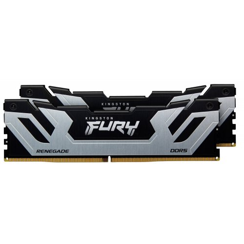 ОЗП Kingston CUDIMM DDR5 48GB (2x24GB) 8400Mhz FURY Renegade Silver/Black (KF584CU40RSK2-48) купити з перевіркою сумісності: огляд, характеристики, ціна у Києві, Львові, Вінниці, Хмельницькому, Івано-Франківську, Україні | інтернет-магазин TELEMART.UA фото