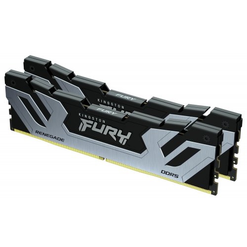 ОЗП Kingston CUDIMM DDR5 48GB (2x24GB) 8400Mhz FURY Renegade Silver/Black (KF584CU40RSK2-48) купити з перевіркою сумісності: огляд, характеристики, ціна у Києві, Львові, Вінниці, Хмельницькому, Івано-Франківську, Україні | інтернет-магазин TELEMART.UA фото