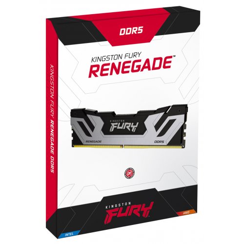 ОЗП Kingston CUDIMM DDR5 48GB (2x24GB) 8400Mhz FURY Renegade Silver/Black (KF584CU40RSK2-48) купити з перевіркою сумісності: огляд, характеристики, ціна у Києві, Львові, Вінниці, Хмельницькому, Івано-Франківську, Україні | інтернет-магазин TELEMART.UA фото