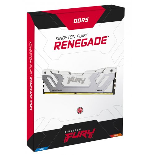 ОЗП Kingston CUDIMM DDR5 24GB 8400Mhz FURY Renegade Silver/White (KF584CU40RW-24) купити з перевіркою сумісності: огляд, характеристики, ціна у Києві, Львові, Вінниці, Хмельницькому, Івано-Франківську, Україні | інтернет-магазин TELEMART.UA фото