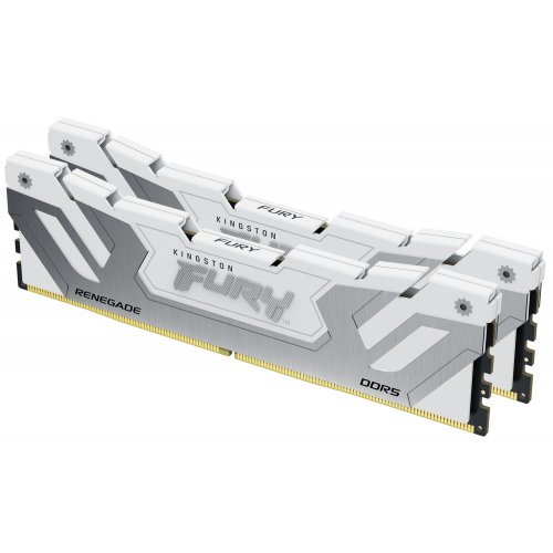 ОЗП Kingston CUDIMM DDR5 48GB (2x24GB) 8400Mhz FURY Renegade Silver/White (KF584CU40RWK2-48) купити з перевіркою сумісності: огляд, характеристики, ціна у Києві, Львові, Вінниці, Хмельницькому, Івано-Франківську, Україні | інтернет-магазин TELEMART.UA фото