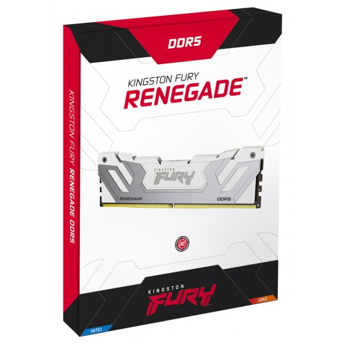 ОЗП Kingston CUDIMM DDR5 48GB (2x24GB) 8400Mhz FURY Renegade Silver/White (KF584CU40RWK2-48) купити з перевіркою сумісності: огляд, характеристики, ціна у Києві, Львові, Вінниці, Хмельницькому, Івано-Франківську, Україні | інтернет-магазин TELEMART.UA фото