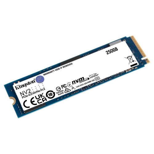 Уцінка ssd-диск Kingston NV2 3D NAND 250GB M.2 (2280 PCI-E) NVMe x4 (SNV2S/250G) (Пошкоджено пакування, 703009) купити з перевіркою сумісності: огляд, характеристики, ціна у Києві, Львові, Вінниці, Хмельницькому, Івано-Франківську, Україні | інтернет-магазин TELEMART.UA фото