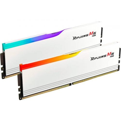 Фото ОЗУ G.Skill DDR5 32GB (2x16GB) 6000Mhz Ripjaws M5 RGB White (F5-6000J3636F16GX2-RM5RW)