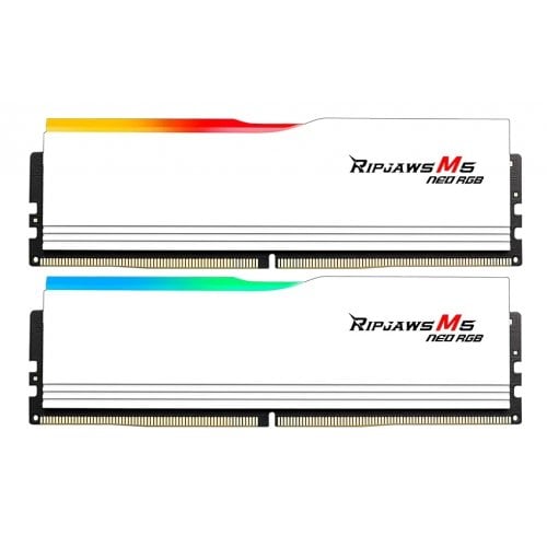 Photo RAM G.Skill DDR5 32GB (2x16GB) 6000Mhz Ripjaws M5 Neo RGB White (F5-6000J3636F16GX2-RM5NRW)