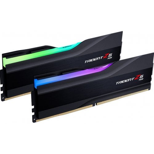 Купить ОЗУ G.Skill DDR5 48GB (2x24GB) 5600Mhz Trident Z5 RGB Black (F5-5600J4040D24GX2-TZ5RK) с проверкой совместимости: обзор, характеристики, цена в Киеве, Днепре, Одессе, Харькове, Украине | интернет-магазин TELEMART.UA фото