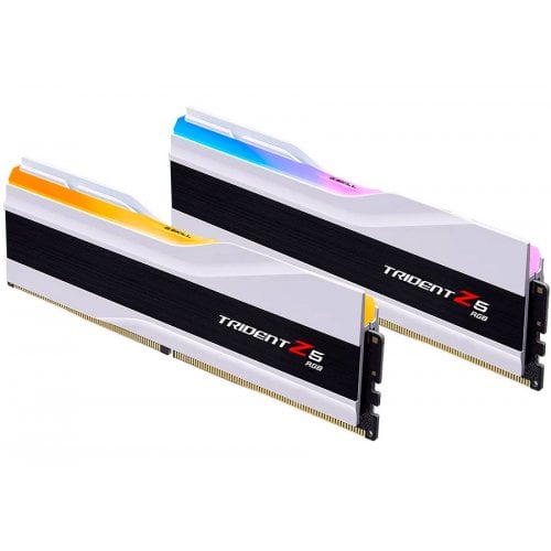 ОЗП G.Skill DDR5 32GB (2x16GB) 6400Mhz Trident Z5 RGB White (F5-6400J3039G16GX2-TZ5RW) купити з перевіркою сумісності: огляд, характеристики, ціна у Києві, Львові, Вінниці, Хмельницькому, Івано-Франківську, Україні | інтернет-магазин TELEMART.UA фото