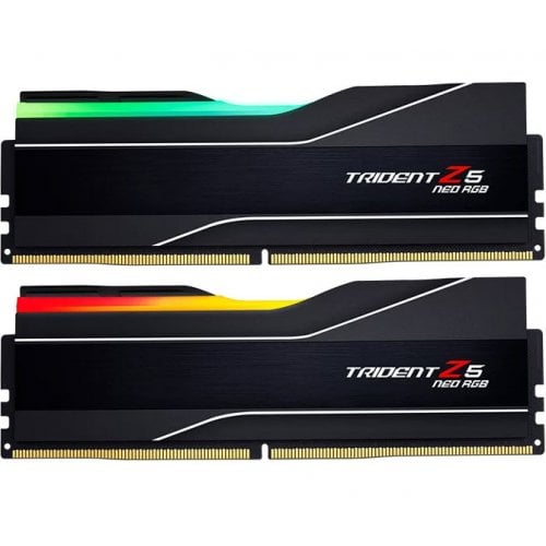 Купить ОЗУ G.Skill DDR5 48GB (2x24GB) 5600Mhz Trident Z5 Neo RGB Black (F5-5600J4040D24GX2-TZ5NR) с проверкой совместимости: обзор, характеристики, цена в Киеве, Днепре, Одессе, Харькове, Украине | интернет-магазин TELEMART.UA фото