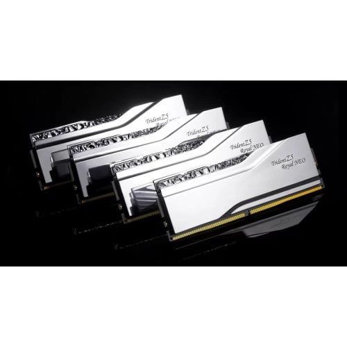 ОЗП G.Skill DDR5 32GB (2x16GB) 6000Mhz Trident Z5 Royal Neo Silver (F5-6000J2836G16GX2-TR5NS) купити з перевіркою сумісності: огляд, характеристики, ціна у Києві, Львові, Вінниці, Хмельницькому, Івано-Франківську, Україні | інтернет-магазин TELEMART.UA фото