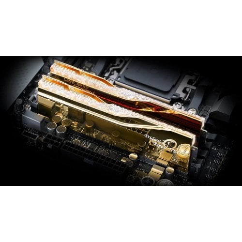 ОЗП G.Skill DDR5 32GB (2x16GB) 6000Mhz Trident Z5 Royal Neo Gold (F5-6000J2836G16GX2-TR5NG) купити з перевіркою сумісності: огляд, характеристики, ціна у Києві, Львові, Вінниці, Хмельницькому, Івано-Франківську, Україні | інтернет-магазин TELEMART.UA фото