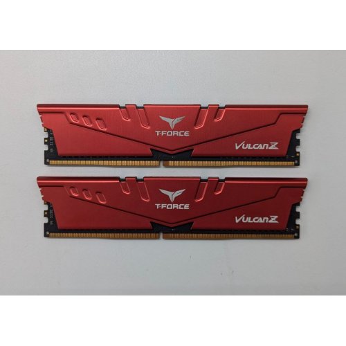 Озп Team DDR4 16GB (2x8GB) 3200Mhz T-Force Vulcan Z Red (TLZRD416G3200HC16CDC01) (Відновлено продавцем, 703747) купити з перевіркою сумісності: огляд, характеристики, ціна у Києві, Львові, Вінниці, Хмельницькому, Івано-Франківську, Україні | інтернет-магазин TELEMART.UA фото