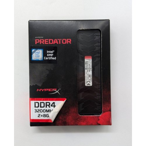 Озп HyperX DDR4 16GB (2x8GB) 3200Mhz Predator (HX432C16PB3K2/16) (Відновлено продавцем, 703752) купити з перевіркою сумісності: огляд, характеристики, ціна у Києві, Львові, Вінниці, Хмельницькому, Івано-Франківську, Україні | інтернет-магазин TELEMART.UA фото