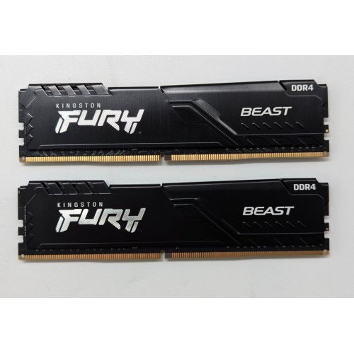 Озп Kingston DDR4 32GB (2x16GB) 3600Mhz FURY Beast Black (KF436C18BBK2/32) (Відновлено продавцем, 703755) купити з перевіркою сумісності: огляд, характеристики, ціна у Києві, Львові, Вінниці, Хмельницькому, Івано-Франківську, Україні | інтернет-магазин TELEMART.UA фото