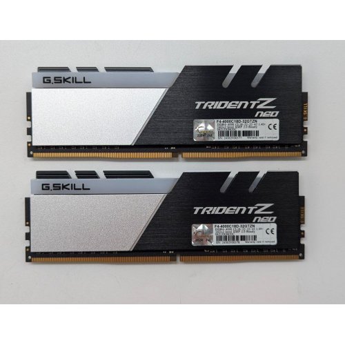 Озп G.Skill DDR4 32GB (2x16GB) 4000Mhz Trident Z Neo (F4-4000C18D-32GTZN) (Відновлено продавцем, 703756) купити з перевіркою сумісності: огляд, характеристики, ціна у Києві, Львові, Вінниці, Хмельницькому, Івано-Франківську, Україні | інтернет-магазин TELEMART.UA фото