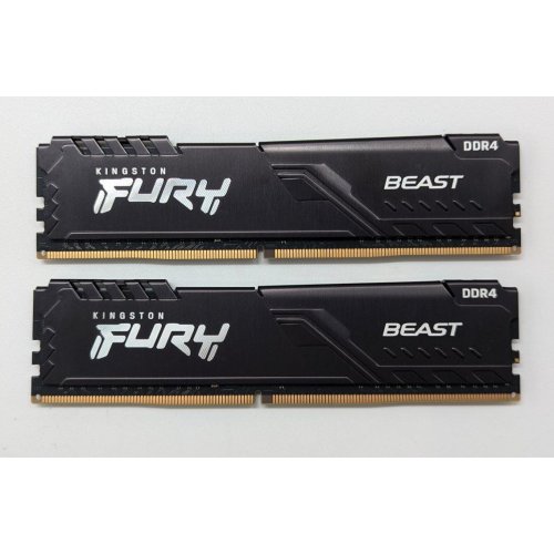 Озп Kingston DDR4 16GB (2x8GB) 3600Mhz FURY Beast Black (KF436C17BBK2/16) (Відновлено продавцем, 703764) купити з перевіркою сумісності: огляд, характеристики, ціна у Києві, Львові, Вінниці, Хмельницькому, Івано-Франківську, Україні | інтернет-магазин TELEMART.UA фото