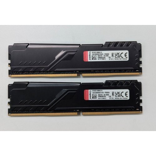 Озп Kingston DDR4 16GB (2x8GB) 3200Mhz FURY Beast Black (KF432C16BBK2/16) (Відновлено продавцем, 703767) купити з перевіркою сумісності: огляд, характеристики, ціна у Києві, Львові, Вінниці, Хмельницькому, Івано-Франківську, Україні | інтернет-магазин TELEMART.UA фото