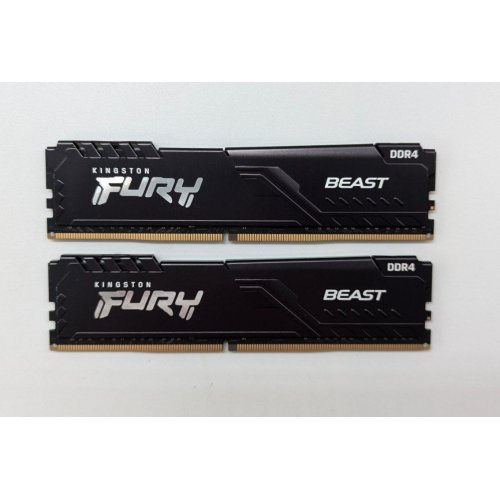 Озп Kingston DDR4 16GB (2x8GB) 3200Mhz FURY Beast Black (KF432C16BBK2/16) (Відновлено продавцем, 703771) купити з перевіркою сумісності: огляд, характеристики, ціна у Києві, Львові, Вінниці, Хмельницькому, Івано-Франківську, Україні | інтернет-магазин TELEMART.UA фото