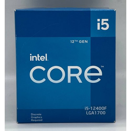 Процесор Intel Core i5-12400F 2.5(4.4)GHz 18MB s1700 Box (BX8071512400F) (Відновлено продавцем, 704090) купити з перевіркою сумісності: огляд, характеристики, ціна у Києві, Львові, Вінниці, Хмельницькому, Івано-Франківську, Україні | інтернет-магазин TELEMART.UA фото