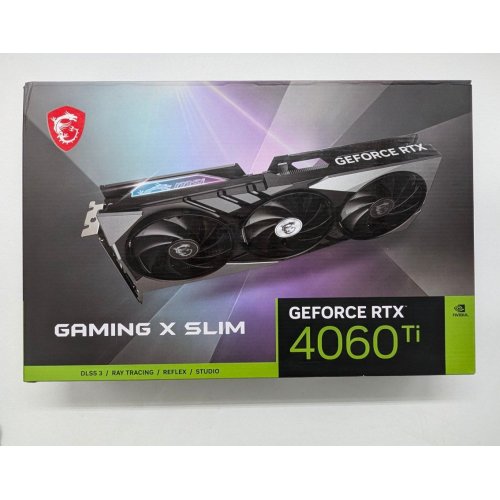 Відеокарта MSI GeForce RTX 4060 Ti GAMING X SLIM 8192MB (RTX 4060 Ti GAMING X SLIM 8G) (Відновлено продавцем, 704099) купити з перевіркою сумісності: огляд, характеристики, ціна у Києві, Львові, Вінниці, Хмельницькому, Івано-Франківську, Україні | інтернет-магазин TELEMART.UA фото