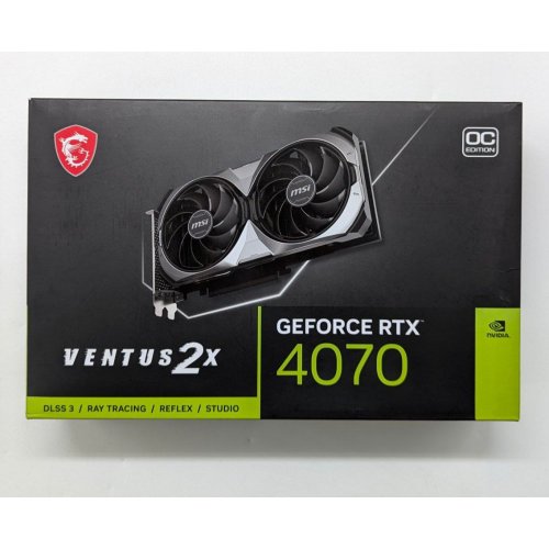 Відеокарта MSI GeForce RTX 4070 VENTUS 2X E OC 12288MB (RTX 4070 VENTUS 2X E 12G OC) (Відновлено продавцем, 704154) купити з перевіркою сумісності: огляд, характеристики, ціна у Києві, Львові, Вінниці, Хмельницькому, Івано-Франківську, Україні | інтернет-магазин TELEMART.UA фото