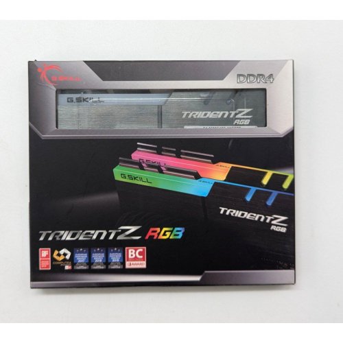 Озп G.Skill DDR4 32GB (2x16GB) 3600Mhz Trident Z RGB (F4-3600C18D-32GTZR) (Відновлено продавцем, 704213) купити з перевіркою сумісності: огляд, характеристики, ціна у Києві, Львові, Вінниці, Хмельницькому, Івано-Франківську, Україні | інтернет-магазин TELEMART.UA фото