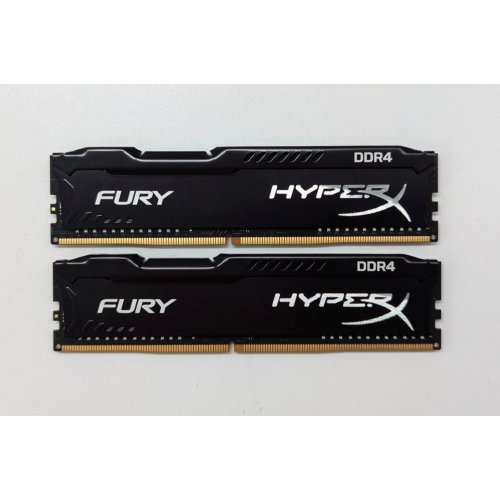 Озп Kingston DDR4 16GB (2x8GB) 3200Mhz HyperX Fury Black (HX432C18FB2K2/16) (Відновлено продавцем, 704217) купити з перевіркою сумісності: огляд, характеристики, ціна у Києві, Львові, Вінниці, Хмельницькому, Івано-Франківську, Україні | інтернет-магазин TELEMART.UA фото