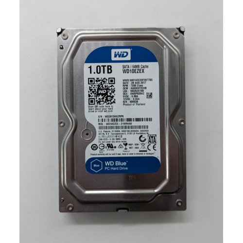 Жорсткий диск Western Digital Blue 1TB 64MB 3.5" (WD10EZEX) (Відновлено продавцем, 704230) купити з перевіркою сумісності: огляд, характеристики, ціна у Києві, Львові, Вінниці, Хмельницькому, Івано-Франківську, Україні | інтернет-магазин TELEMART.UA фото