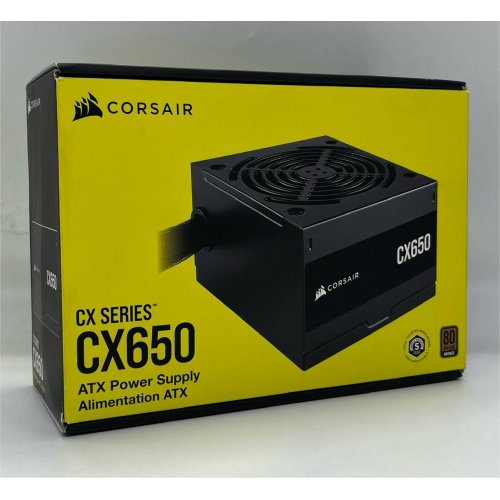 Блок живлення Corsair CX650 650W (CP-9020278-EU) (Відновлено продавцем, 704241) купити з перевіркою сумісності: огляд, характеристики, ціна у Києві, Львові, Вінниці, Хмельницькому, Івано-Франківську, Україні | інтернет-магазин TELEMART.UA фото