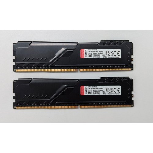 Озп Kingston DDR4 16GB (2x8GB) 3200Mhz FURY Beast Black (KF432C16BBK2/16) (Відновлено продавцем, 704292) купити з перевіркою сумісності: огляд, характеристики, ціна у Києві, Львові, Вінниці, Хмельницькому, Івано-Франківську, Україні | інтернет-магазин TELEMART.UA фото