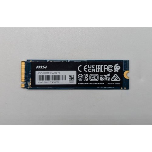 Ssd-диск MSI SPATIUM M390 3D NAND TLC 1TB M.2 (2280 PCI-E) NVMe (S78-440L650-P83) (Відновлено продавцем, 704299) купити з перевіркою сумісності: огляд, характеристики, ціна у Києві, Львові, Вінниці, Хмельницькому, Івано-Франківську, Україні | інтернет-магазин TELEMART.UA фото