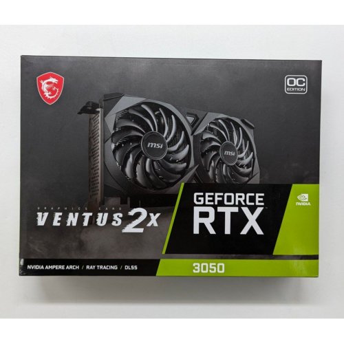 Відеокарта MSI GeForce RTX 3050 VENTUS 2X OC 8192MB (RTX 3050 VENTUS 2X 8G OC) (Відновлено продавцем, 704324) купити з перевіркою сумісності: огляд, характеристики, ціна у Києві, Львові, Вінниці, Хмельницькому, Івано-Франківську, Україні | інтернет-магазин TELEMART.UA фото