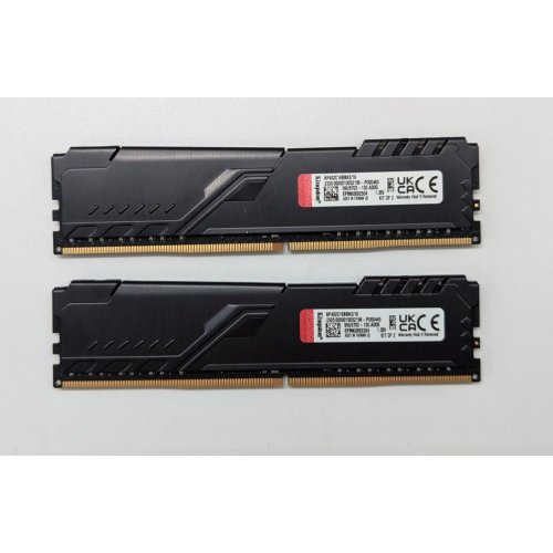 Озп Kingston DDR4 16GB (2x8GB) 3200Mhz FURY Beast Black (KF432C16BBK2/16) (Відновлено продавцем, 704330) купити з перевіркою сумісності: огляд, характеристики, ціна у Києві, Львові, Вінниці, Хмельницькому, Івано-Франківську, Україні | інтернет-магазин TELEMART.UA фото