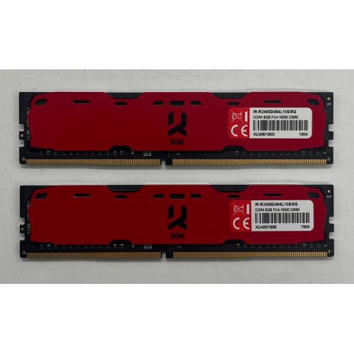 Озп GoodRAM DDR4 16GB (2x8GB) 2400Mhz IRDM Red (IR-R2400D464L15S/8G) (Відновлено продавцем, 704355) купити з перевіркою сумісності: огляд, характеристики, ціна у Києві, Львові, Вінниці, Хмельницькому, Івано-Франківську, Україні | інтернет-магазин TELEMART.UA фото