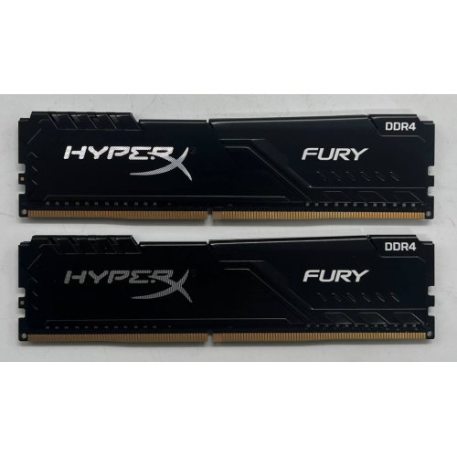 Озп HyperX DDR4 16GB (2x8GB) 3200Mhz Fury Black (HX432C16FB3K2/16) (Відновлено продавцем, 704357) купити з перевіркою сумісності: огляд, характеристики, ціна у Києві, Львові, Вінниці, Хмельницькому, Івано-Франківську, Україні | інтернет-магазин TELEMART.UA фото